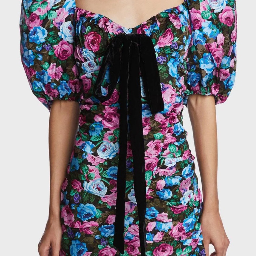 For Love and Lemons Floral Puff Sleeve Dress